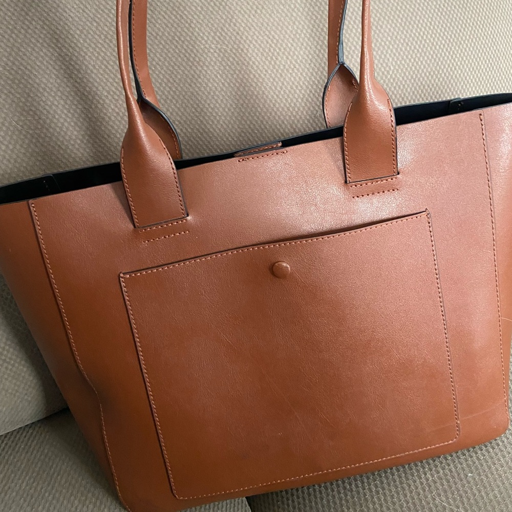 Like-new Banana Rrepublic Brown Leather Totebag